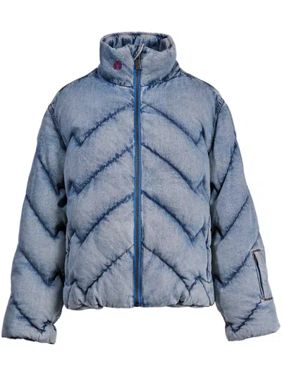 PERFECT MOMENT DENIM PUFFER JACKET