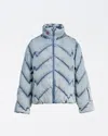Perfect Moment Denim Puffer Jacket L In Light-denim