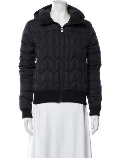 Pre-owned Perfect Moment Down Jacket In Black/blue