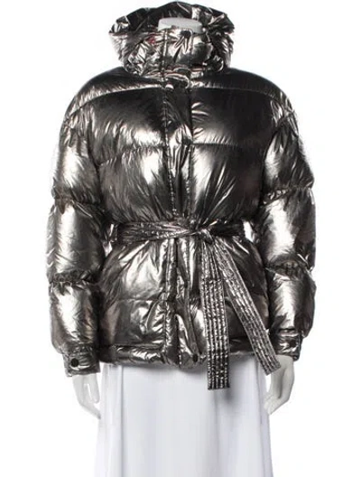 Pre-owned Perfect Moment Down Jacket In Metallic/silver