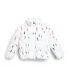 Perfect Moment Kids Dede Ski Print Nuuk Puffer Jacket In Blue