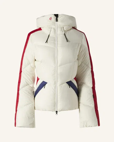 Perfect Moment Duvet Down Ski Jacket In Snow-white