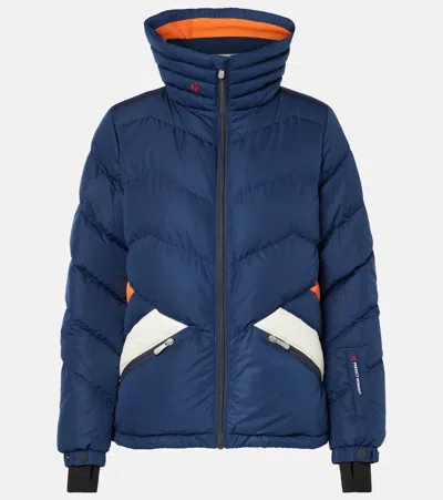 Perfect Moment Duvet Houndstooth Down Ski Jacket In Multicoloured