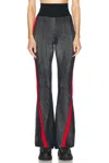 Perfect Moment Evie Knitted Flare Legging In Dark Charcoal Blue  Red  & Snow White