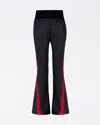 Perfect Moment Ribbed Intarsia Merino Wool-blend Track Pants In Navy