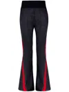 Perfect Moment Ribbed Intarsia Merino Wool-blend Track Pants In Black