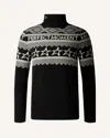 Perfect Moment Fairisle Merino Wool Sweater In Black