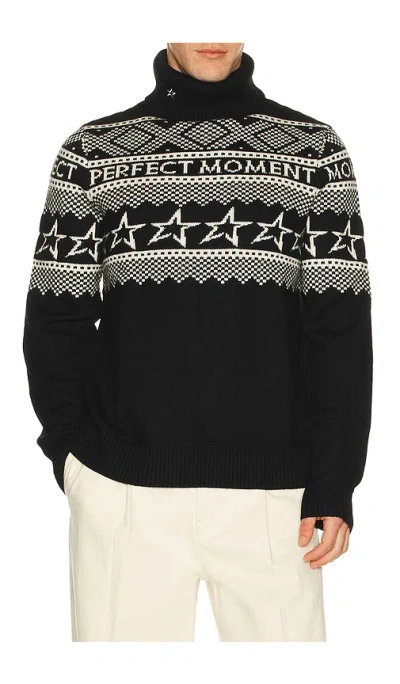 Perfect Moment Fairisle Sweater In Black