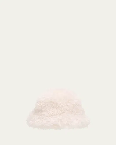 Perfect Moment Faux Fur Bucket Hat In Pink