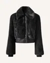 Perfect Moment Faux Fur Giorgia Jacket Xs In Black