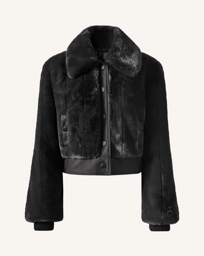 Perfect Moment Faux Fur Giorgia Jacket Xs In Black