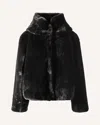 Perfect Moment Faux Fur Hooded Jacket In Gray