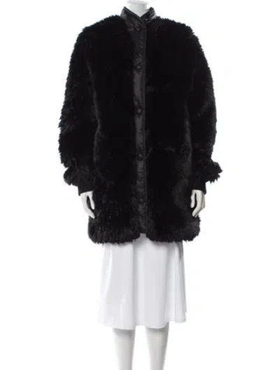 Pre-owned Perfect Moment Faux Fur Jacket In Black