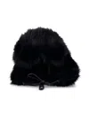 Perfect Moment Faux Fur Trapper Hat In Black