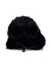 Perfect Moment Faux Fur Trapper Hat In Black