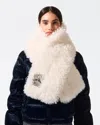 Perfect Moment Faux Shearling Scarf Onesize In White