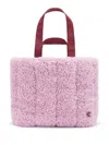 Perfect Moment Faux-shearling Tote Bag In Pink