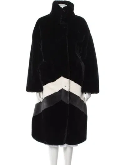 Pre-owned Perfect Moment Fur Coat In Black