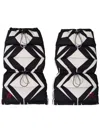 Perfect Moment Geo-print Down Leg Warmers In Black