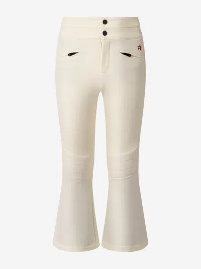 Perfect Moment Kids'  Girls High-waist Aurora Flare Ski Pants In White