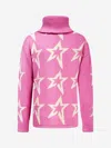Perfect Moment Girls Merino Wool Star Dust Jumper In Pink