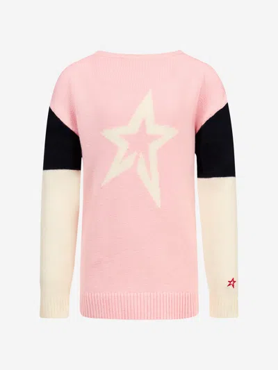 Perfect Moment Girls Star Crew Neck Jumper In Pink
