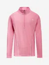 Perfect Moment Girls Thermal Half Zip Top In Pink