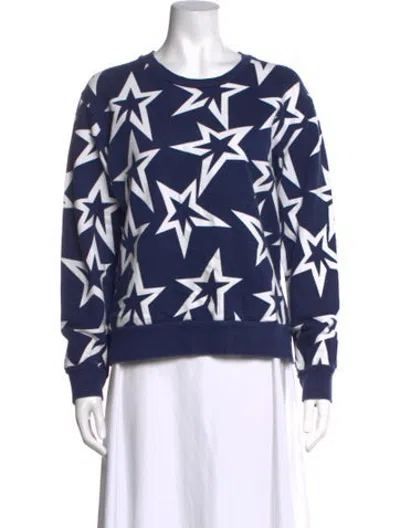 Pre-owned Perfect Moment Graphic Print Crew Neck Sweatshirt In Blue