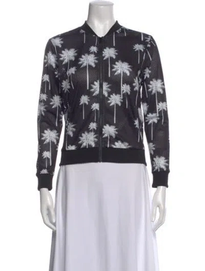 Pre-owned Perfect Moment Graphic Print Crew Neck Top In Black