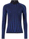Perfect Moment Perfect Jacquard Base Layer In Blue