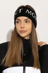 Perfect Moment Logo-knit Stretch-wool Blend Headband In Black