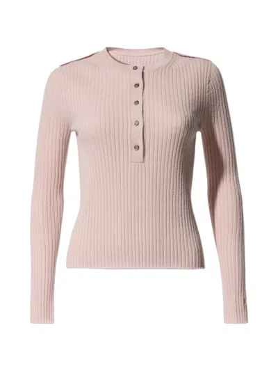 Perfect Moment Henley-neck Top In Pink