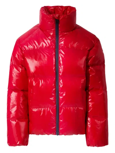 Perfect Moment Kids' High-neck Puffer Jacket In Red