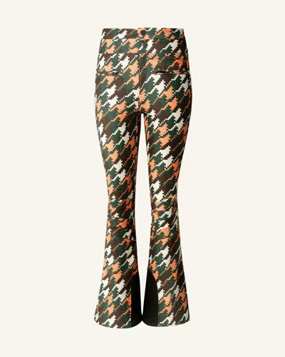 Perfect Moment High-waist Aurora Flare Ski Pant Xs In Scratch-houndstooth