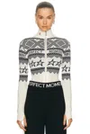 Perfect Moment Intarsia-knit Merino Wool Bodysuit Xl In Multi
