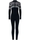 Perfect Moment Intarsia-knit Merino Wool Jumpsuit Xl In Black