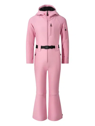 Perfect Moment Kids' Hooded Belted Tracksuit In Pink