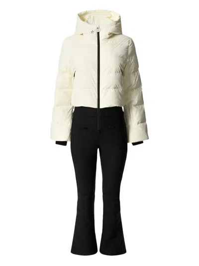 Perfect Moment Hooded Padded Ski Suit In White