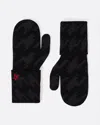 Perfect Moment Houndstooth Apres Mittens Onesize In Black-houndstooth