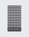 Perfect Moment Houndstooth Beach Towel Onesize In Houndstooth-black-snow-white