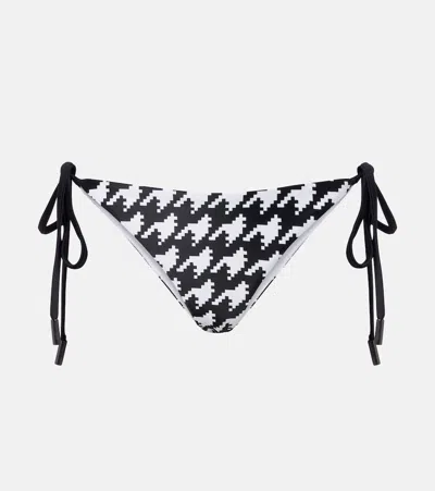 Perfect Moment Houndstooth Bikini Bottoms In Black