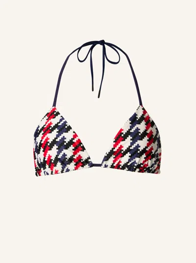 PERFECT MOMENT HOUNDSTOOTH BIKINI TOP M