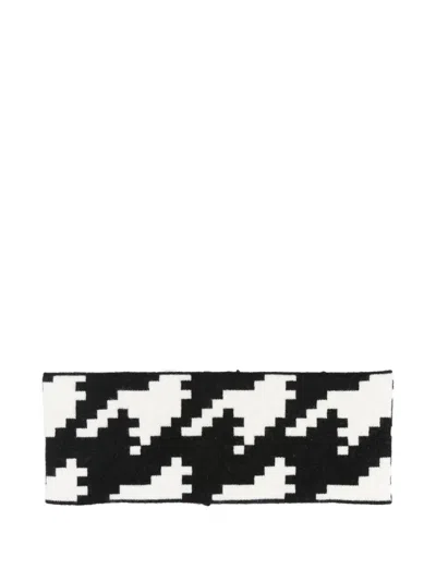 Perfect Moment Houndstooth Headband In Black
