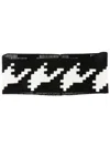 Perfect Moment Houndstooth Knit Headband In Black
