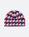 Perfect Moment Houndstooth Merino Wool Beanie Onesize In Houndstooth