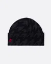 Perfect Moment Houndstooth Merino Wool Beanie Onesize In Black-houndstooth