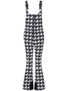 Perfect Moment Blackwhite Houndstooth Pattern All-in-one In Black
