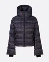 Perfect Moment Houndstooth Polar Flare Down Jacket Xs In Black-houndstooth