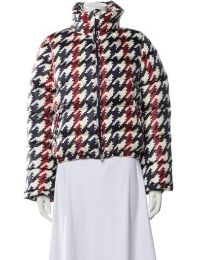 Pre-owned Perfect Moment Houndstooth Print Jacket In White