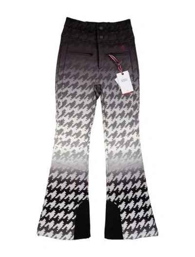 Pre-owned Perfect Moment Houndstooth Print Straight Leg Pants In Multicolor